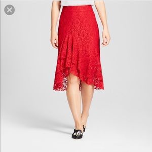 Red Lace skirt
